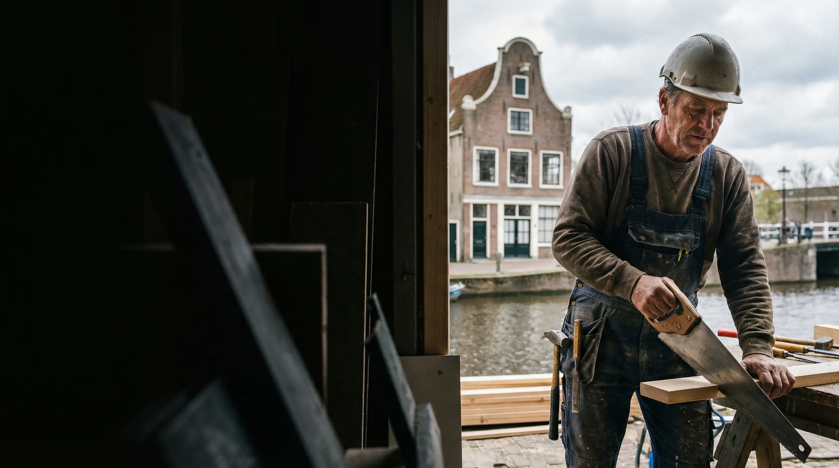 Timmerman aan het werk - juridische hulp voor onderaannemers die niet betaald worden