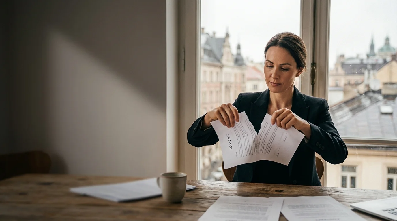 Contract ontbinden - gescheurde overeenkomst