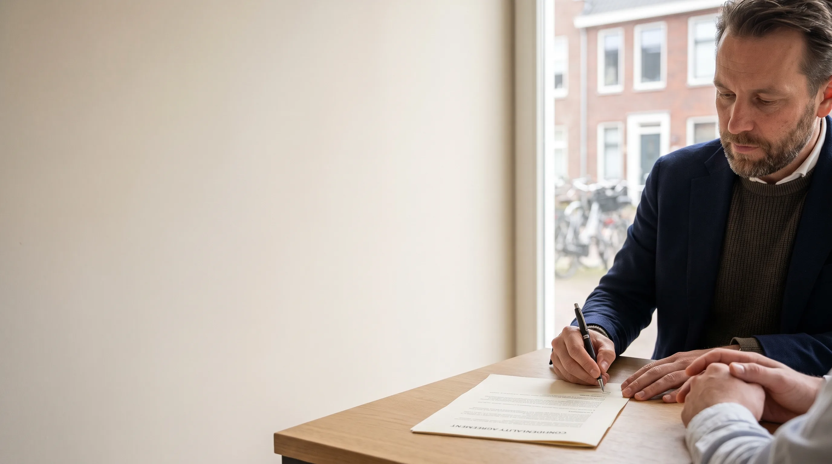 ZZP'er ondertekent een geheimhoudingsovereenkomst voordat vertrouwelijke informatie wordt gedeeld