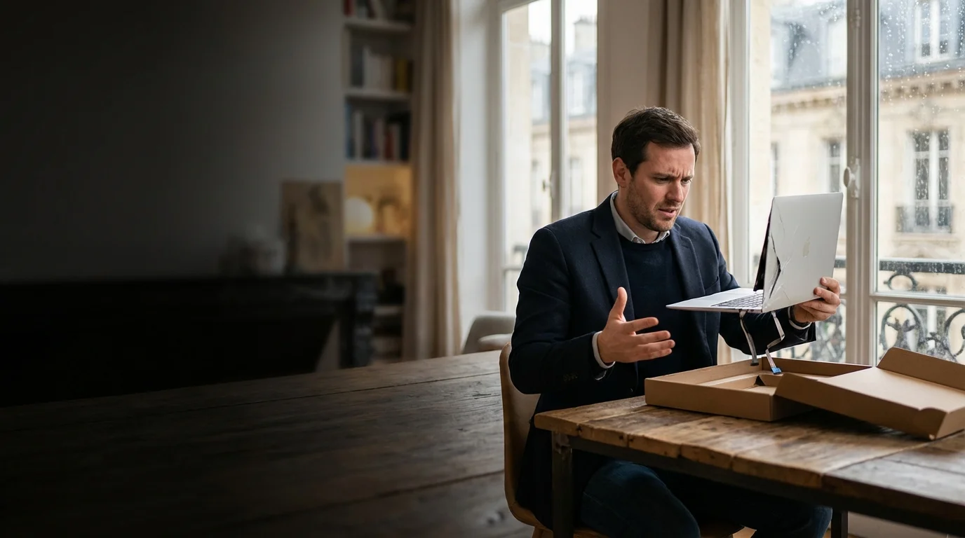 Gefrustreerde consument met slechte dienstverlening