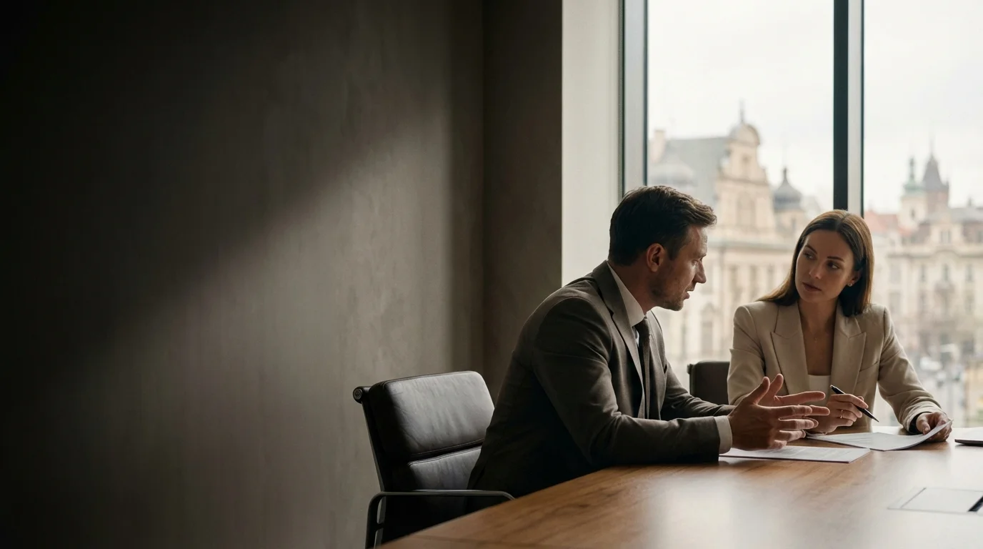 Twee mensen schudden handen na succesvolle schikking - onderhandeling en oplossing